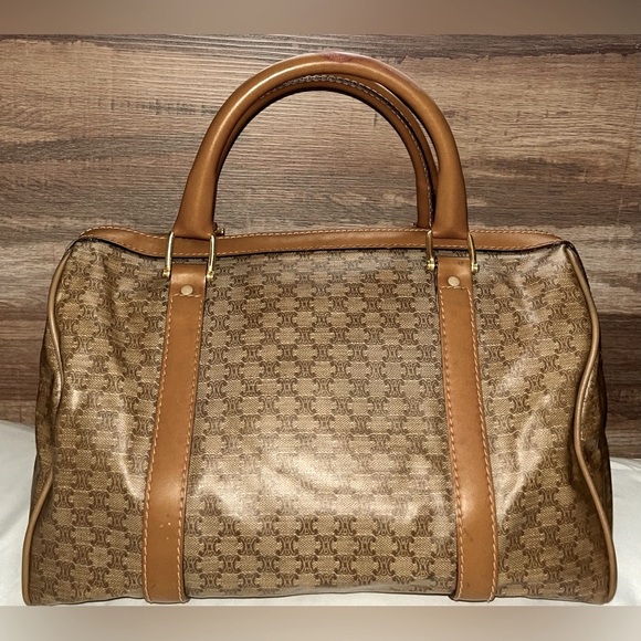 Celine Authentic Vintage Macadam Boston PVC Leather Bag - Picture 2 of 10